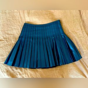 Ralph Lauren leather pleated mini skirt